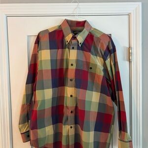 Orvis Men's Colorful Checkered Button-Down Shirt